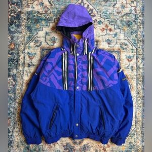 Vintage Ocean Pacific Abstract Zip-up Ski Jacket Large